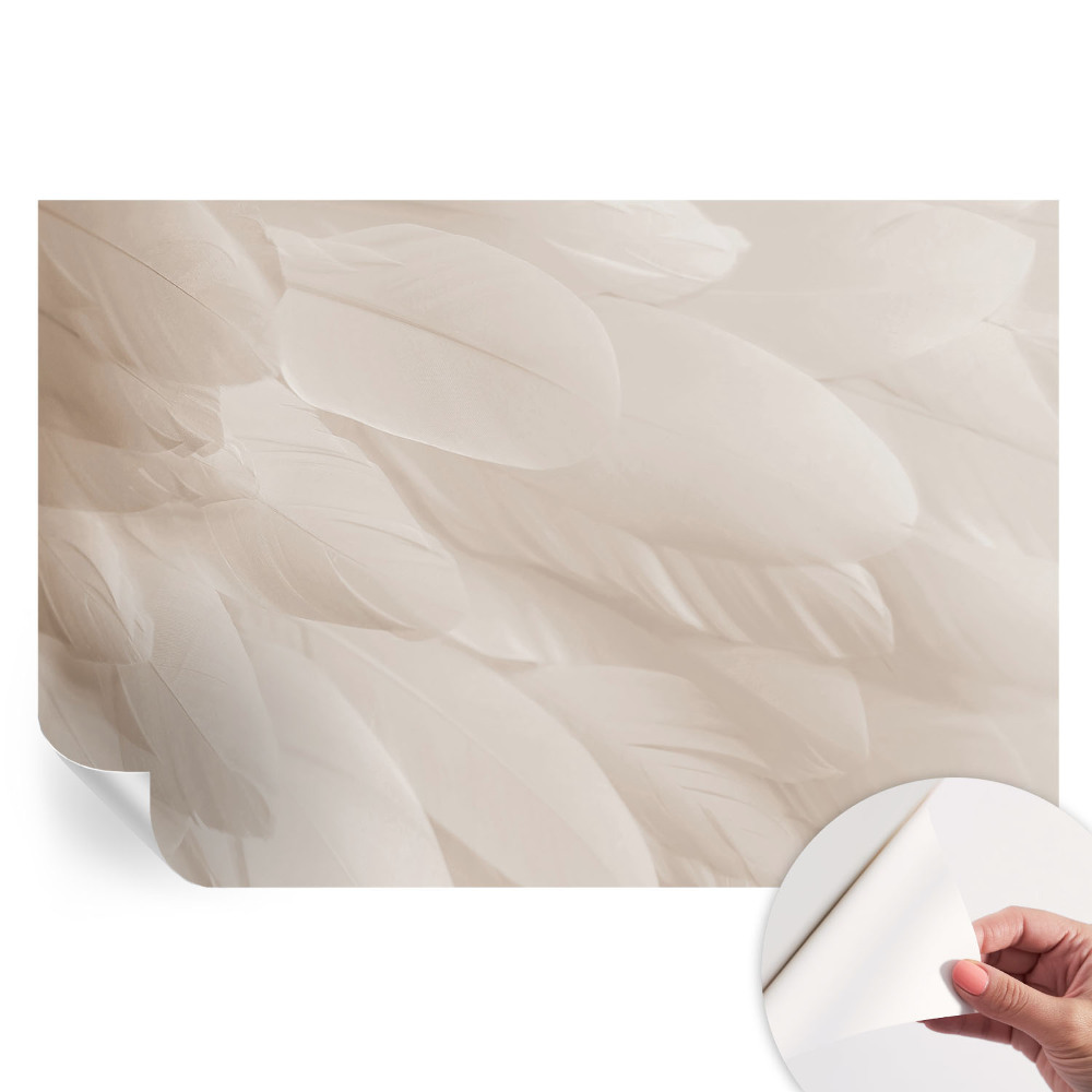 Öntapadós fotótapéta a hálószobába Éteri tollak