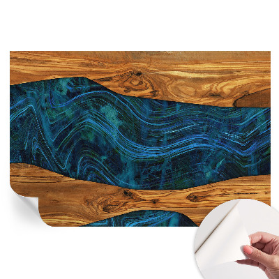 Modern fotótapéta a nappaliba Kék fa