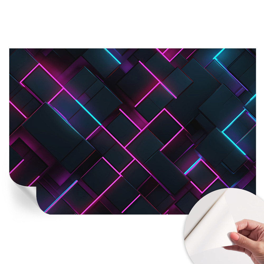 Öntapadós fotótapéta Neon geometria