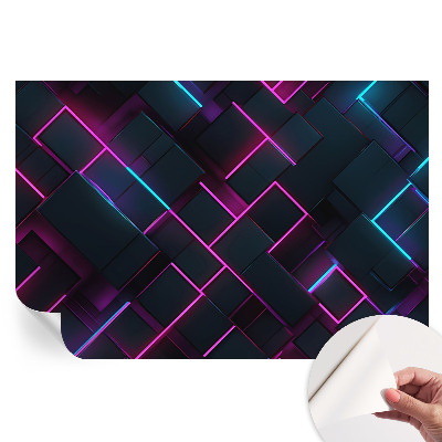 Neon geometria öntapadós fotótapéta
