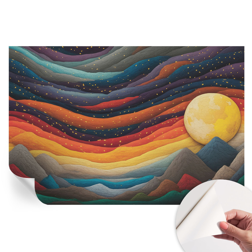 Öntapadós fotótapéta Színes hegyek