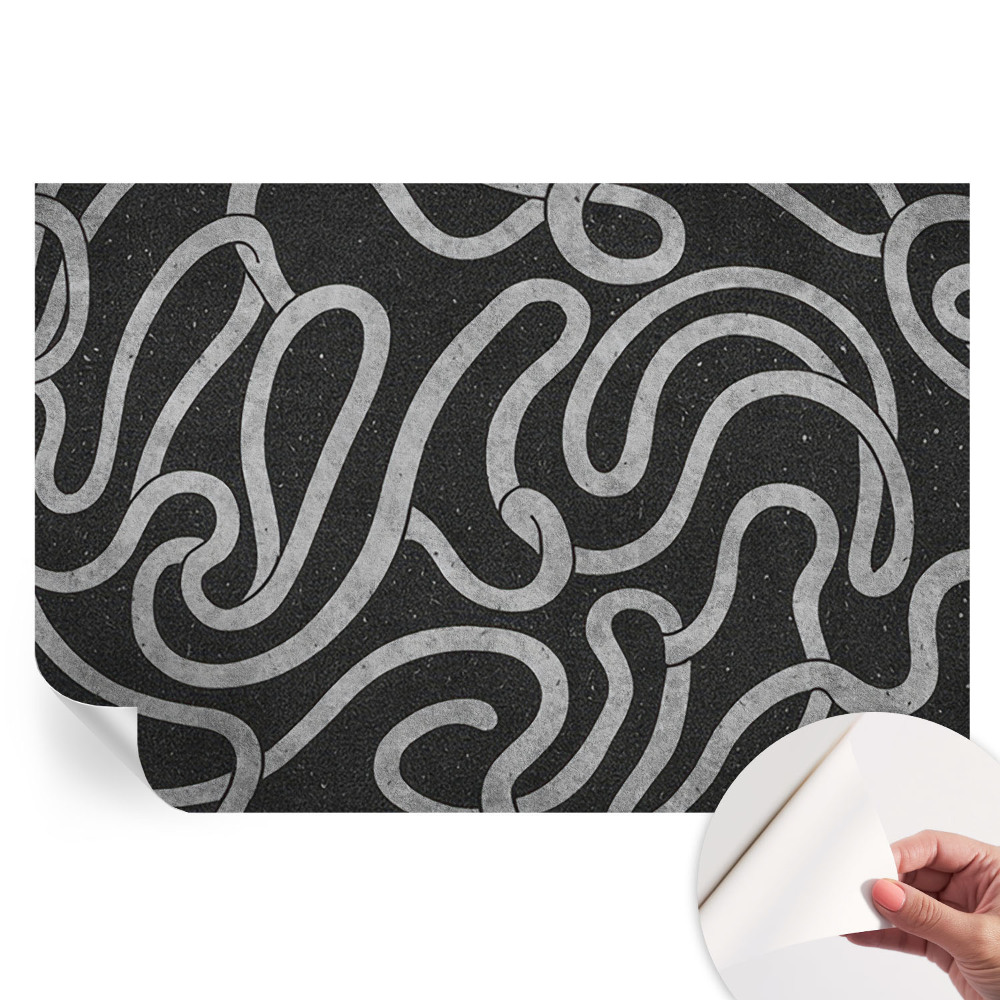 Modern fotótapéta a nappaliba Csavart formák