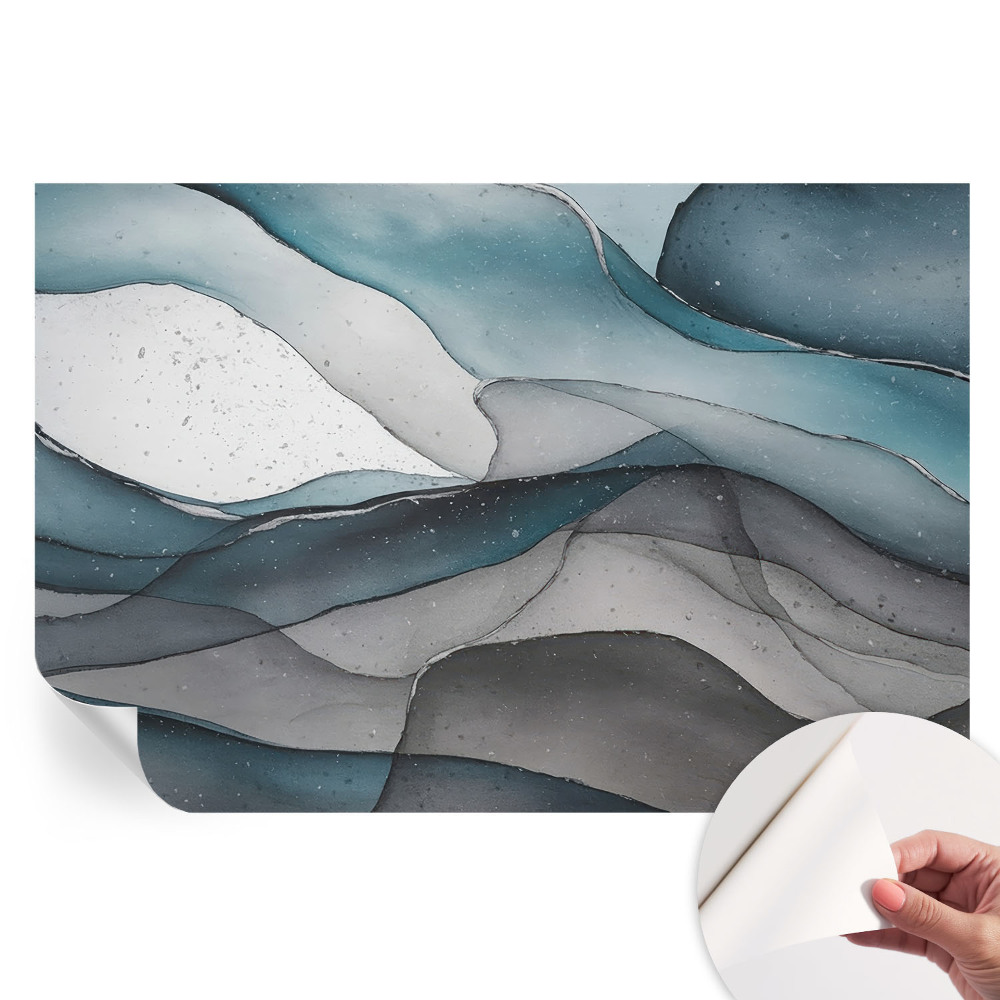 Öntapadós fotótapéta a hálószobába Színes hullámok