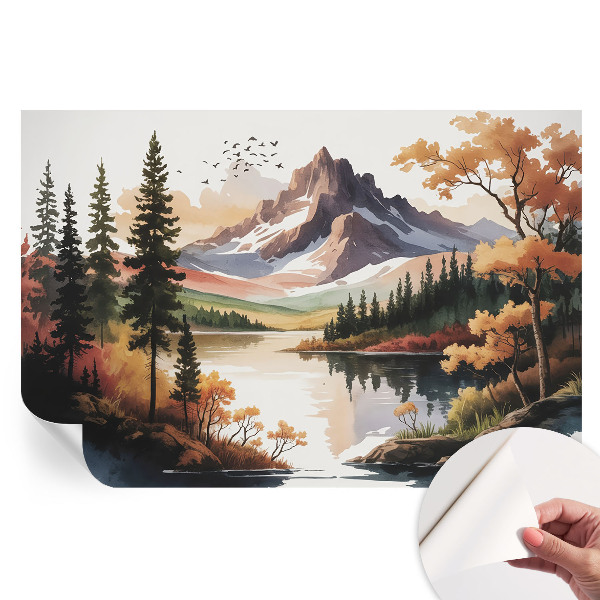 Modern fotótapéta a nappaliba Hegyi ősz