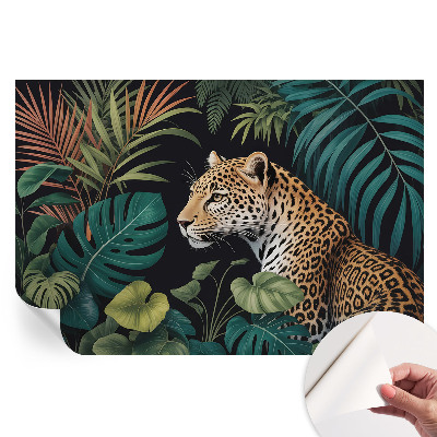 Egzotikus leopárd mintás modern fotótapéta nappaliba