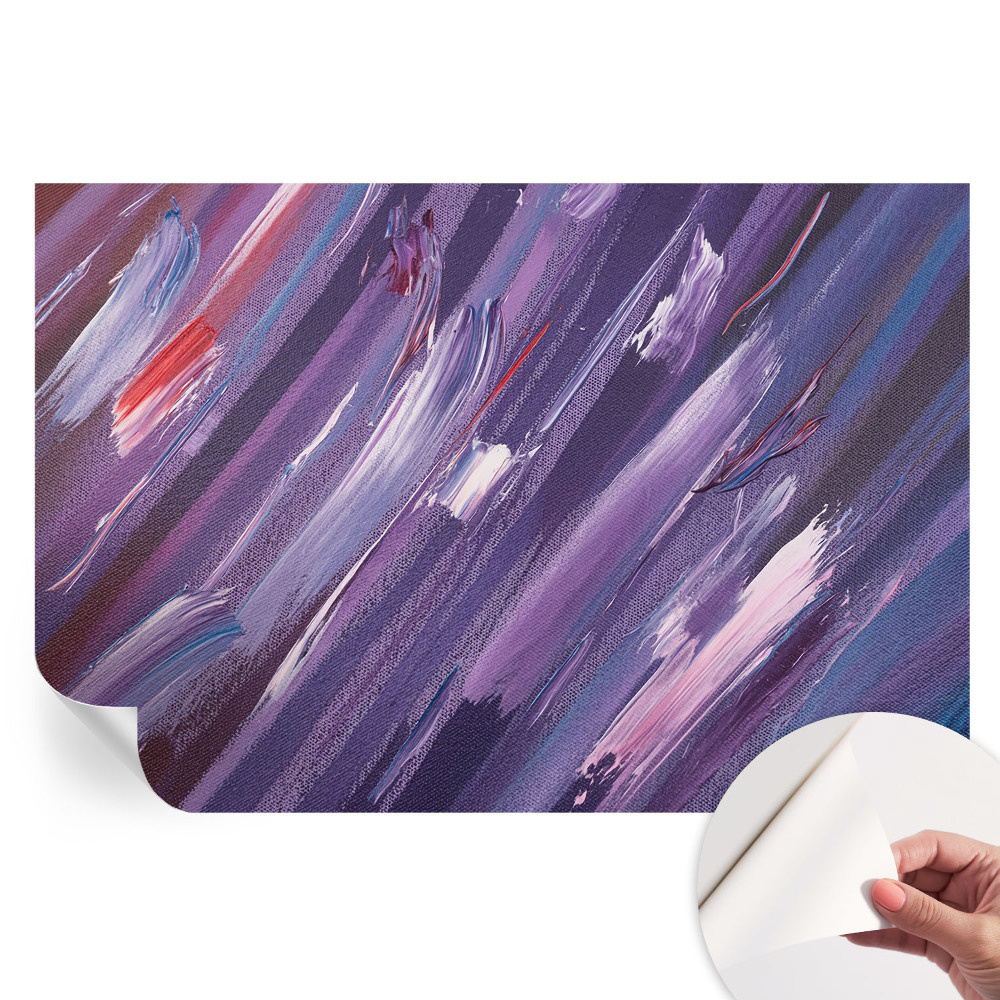 Modern fotótapéta nappaliba színes ecsetvonások mintával