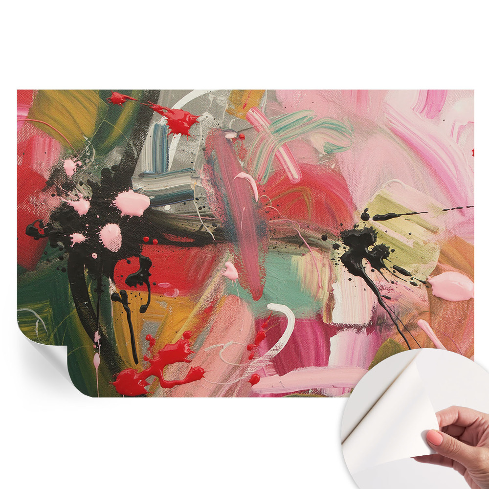 Öntapadós tapéta a nappaliba Színes káosz