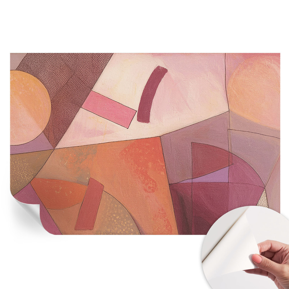 Öntapadós fotótapéta a hálószobába Színes formák