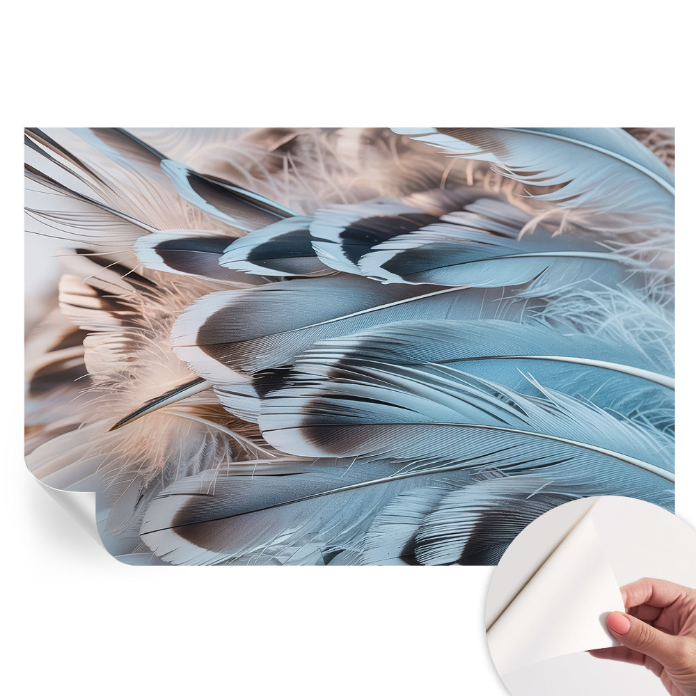 Öntapadós tapéta a nappaliba Kék tollak