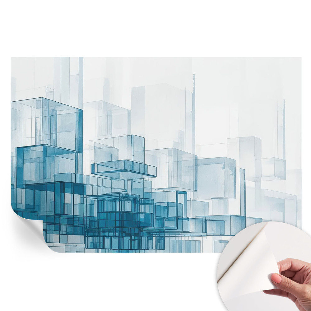 Öntapadós tapéta a nappaliba Átlátszó kockák