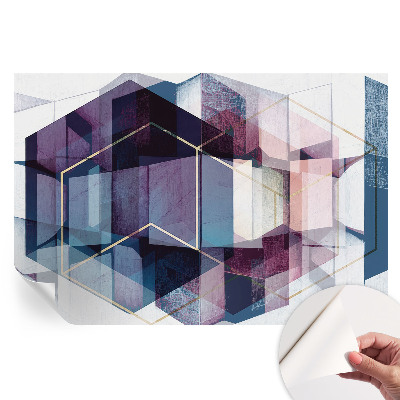 Öntapadós tapéta a nappaliba Geometriai kockák