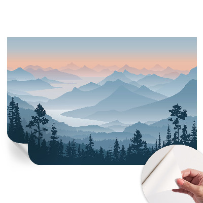 Hegyi panoráma öntapadós fotótapéta hálószobába