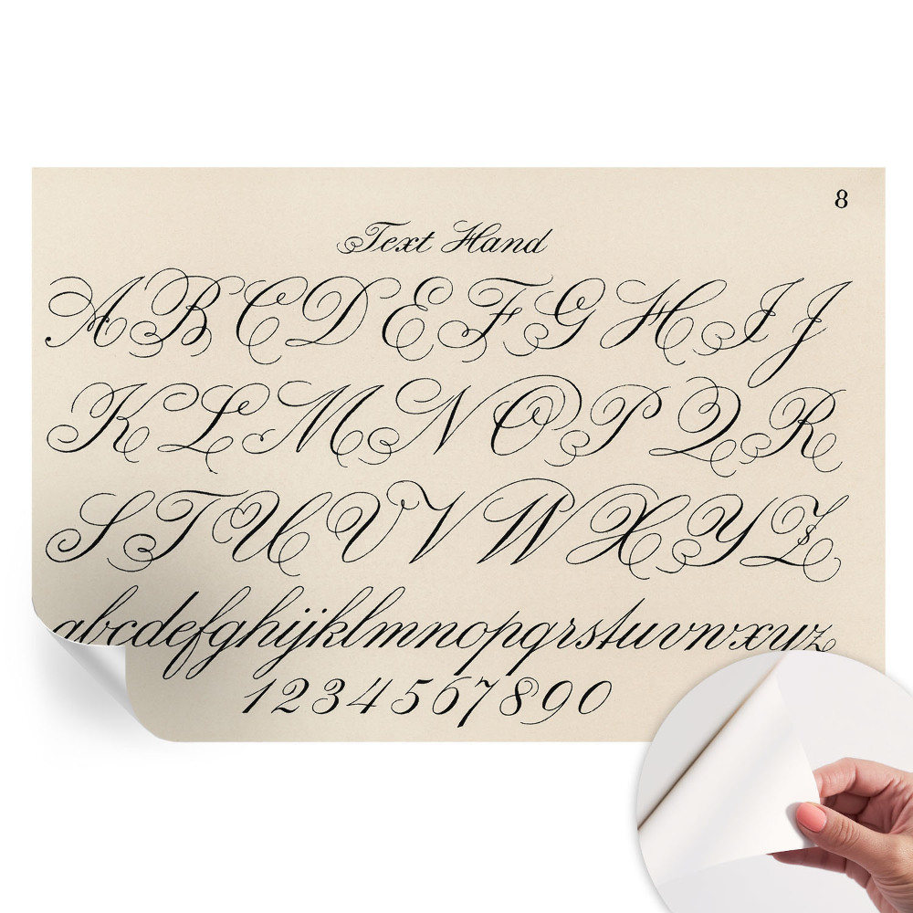 Modern fotótapéta a nappaliba Kalligrafikus írás