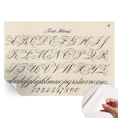 Modern fotótapéta a nappaliba Kalligrafikus írás