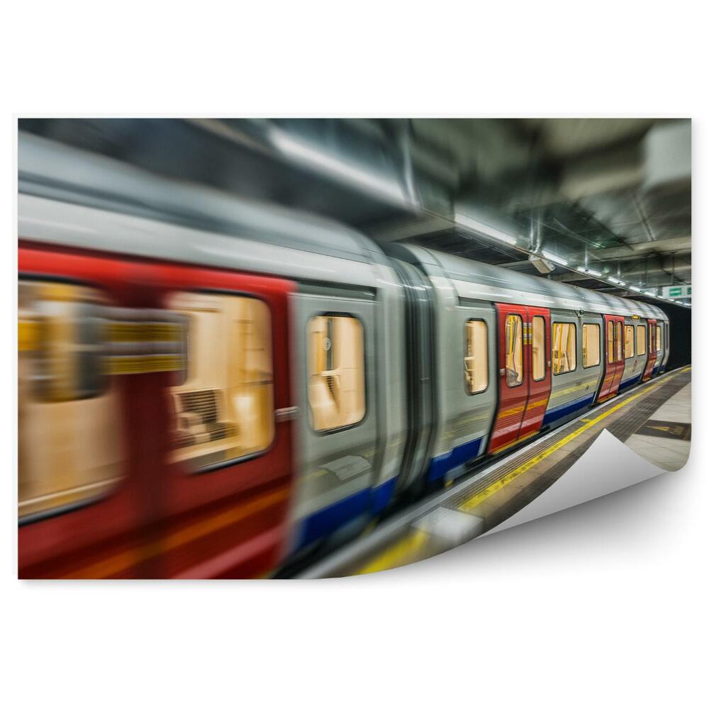 Öntapadó fotótapéta London metró vonat sebesség mozgás színek