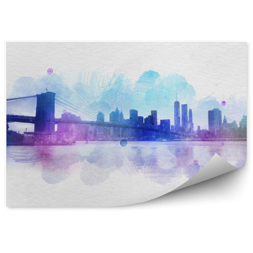 Fotótapéta New York-i akvarell képeslap