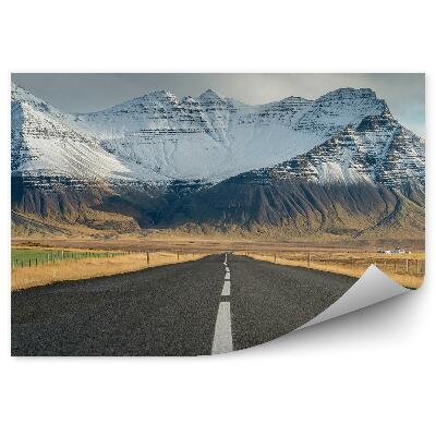 Öntapadó fotótapéta Hegyek út hófelhők