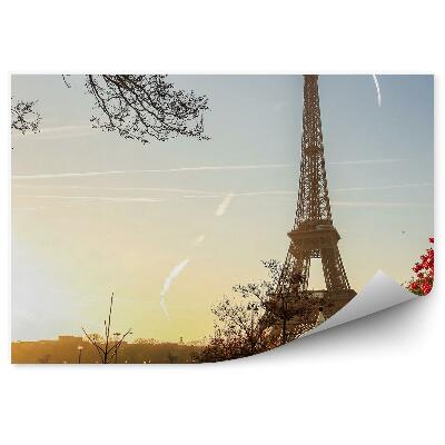 Fotótapéta Színes tavaszi felvétel az Eiffel-toronyról