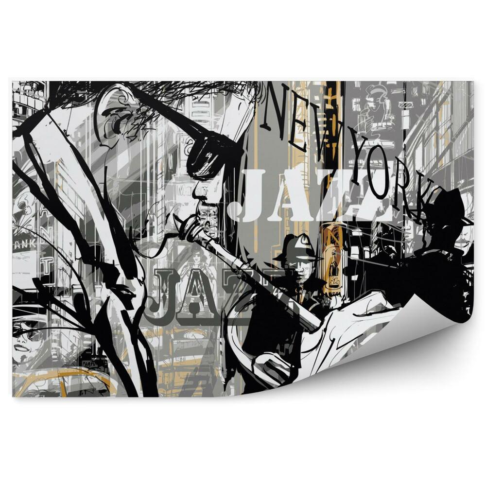 Öntapadós fotótapéta Jazz trombitás az utcán New Yorkban