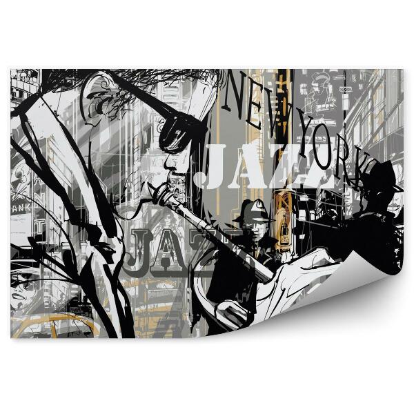 Öntapadós fotótapéta Jazz trombitás az utcán New Yorkban
