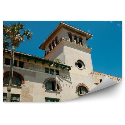 Modern fotótapéta Kuba vámépület, pálmafák