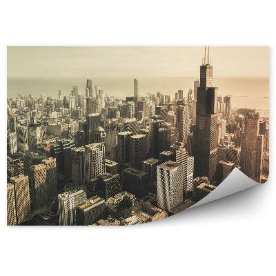 Fotótapéta felhőkarcolók óceán ég Chicago felhők