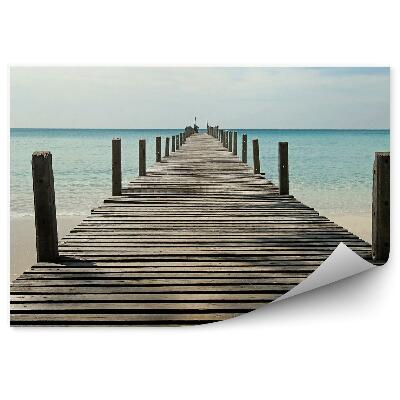 Modern fotótapéta Fából készült mólón óceán tengeri égbolt felhők