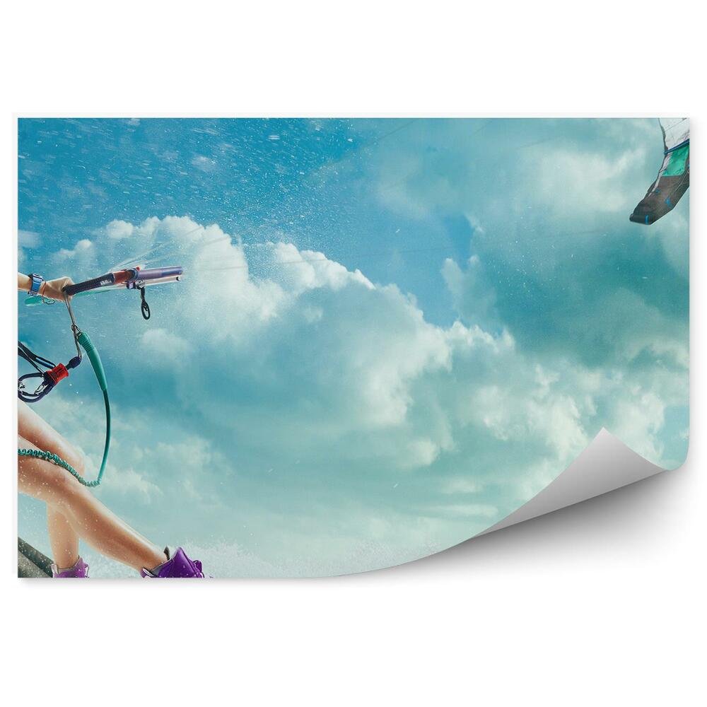 Fotótapéta Kitesurf sport óceán égbolt felhők