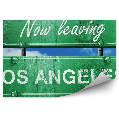 Poszter tapéta zöld útjelzés los angeles ég felhők