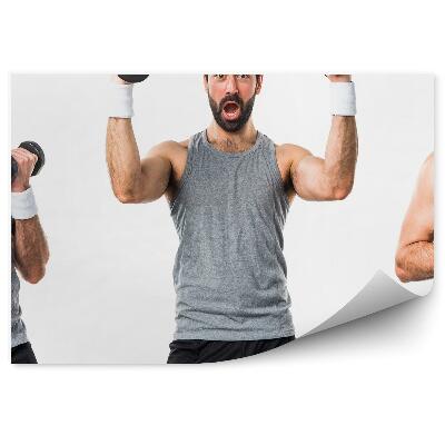 Fotótapéta Boldog ember súlyzózás