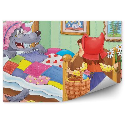 Fotótapéta Kislány farkas öltözött, mint a nagymama ház