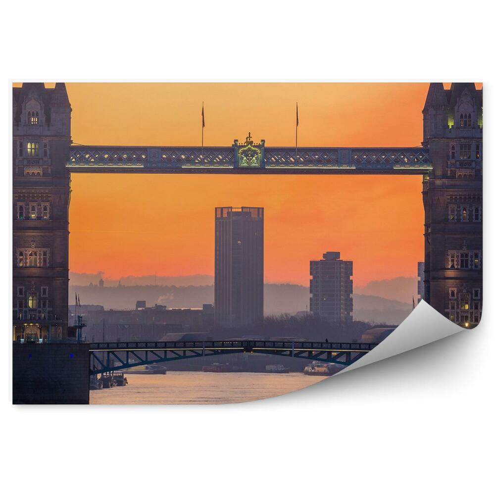 Öntapadós fotótapéta falra London anglia híd torony híd város napkelte