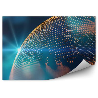 Modern fotótapéta Föld futurisztikus technológia absztrakciós háttér