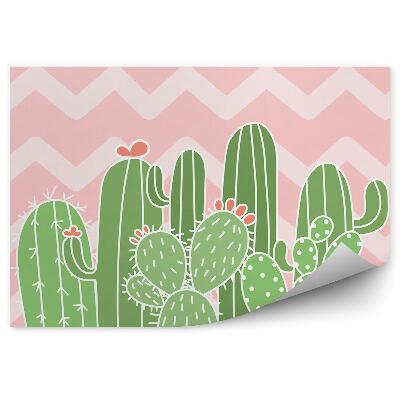 Poszter tapéta Csíkos kaktuszok geometriai mintázata