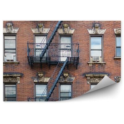 Kép tapéta New York-i épület homlokzata tűzlépcsővel