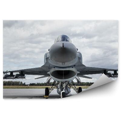 Fotótapéta Katonai katonai repülőgép égbolt felhői