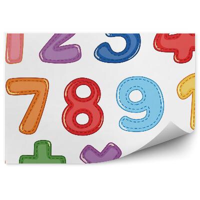 Poszter tapéta Színes számok számok matematikai műveletek