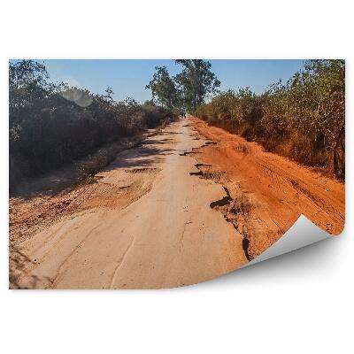 Fotótapéta Afrika road road homok zöld természet