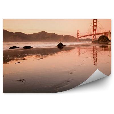 Fotótapéta Golden Gate Bridge Ocean Sunset Mountains San Francisco