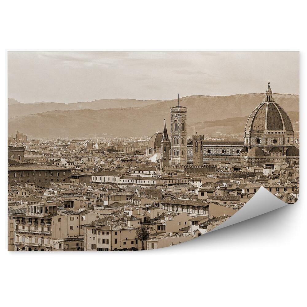 Fotótapéta szépia Firenze madártávlatból