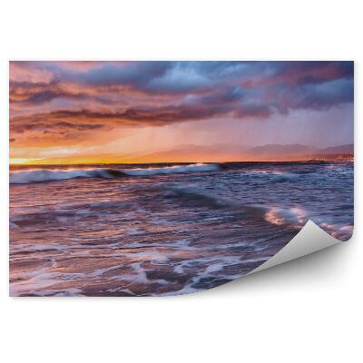 Poszter tapéta Hullámok habos tenger horizont