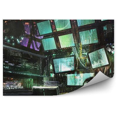 Öntapadó fotótapéta A parancsnoki központ figyeli az űrhajókat