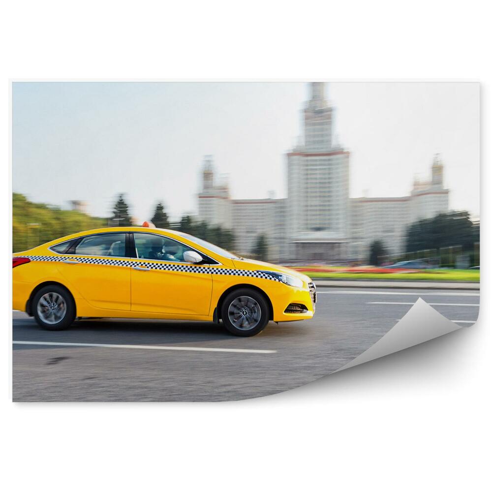 Öntapadó fotótapéta Taxi Moszkva város építési forgalom