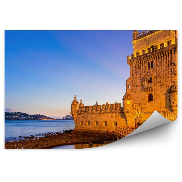 Fotótapéta Belém Tower Lisszabon óceáni naplemente