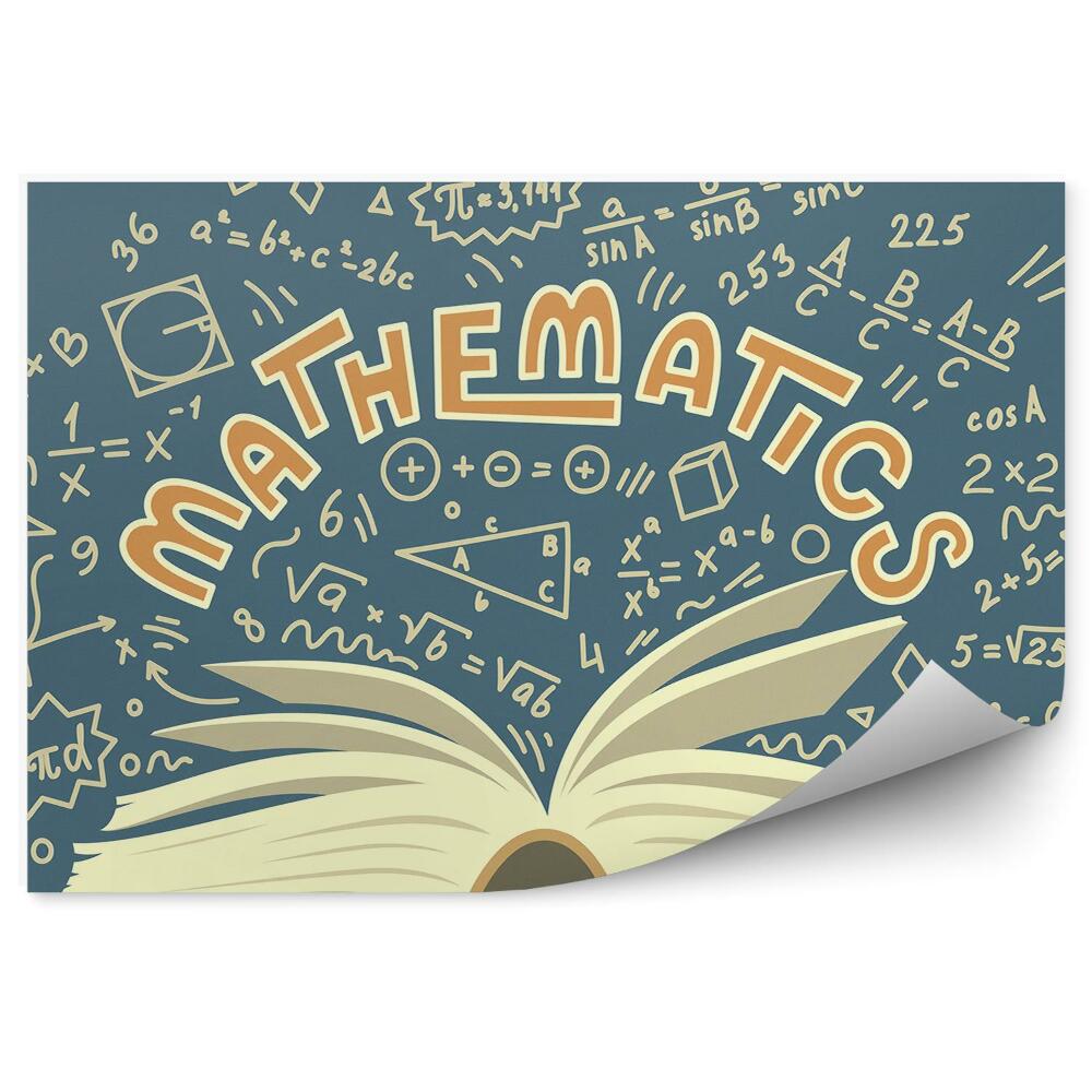 Fotótapéta Könyv matematikai képletek számok tevékenységek oktatás