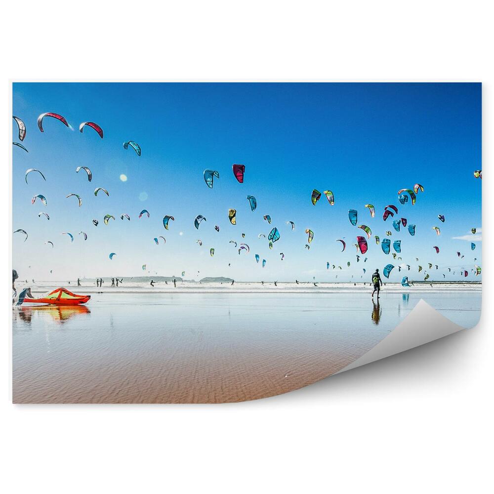 Fotótapéta Kitesurf sport óceánparti sárkányok
