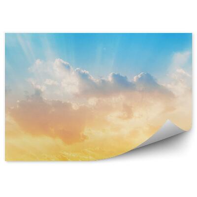 Öntapadós fotótapéta Napfelkelte ragyogás fény felhők