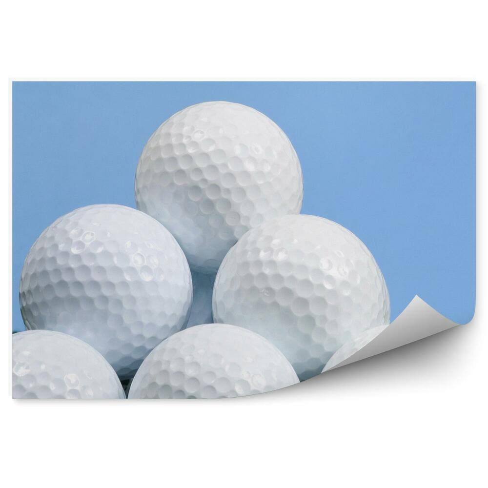 Öntapadós fotótapéta falra Golf labdák piramis fű ég