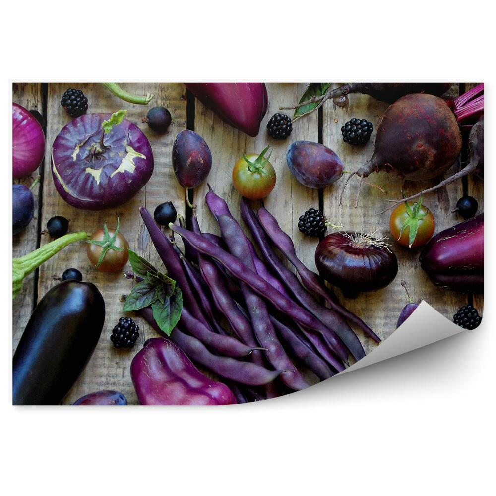 Modern Fotótapéta Lila zöldségek egészséges étel padlizsán káposzta paprika