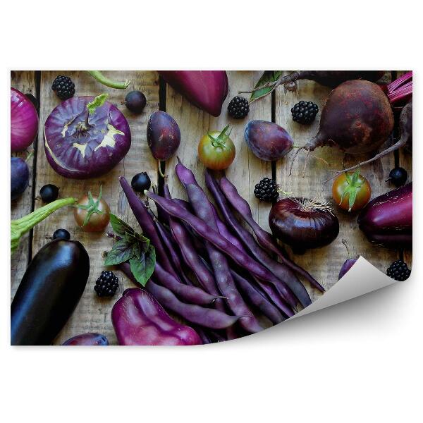 Modern Fotótapéta Lila zöldségek egészséges étel padlizsán káposzta paprika
